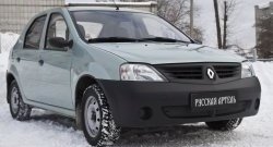 769 р. Зимняя заглушка решетки переднего бампера РА Renault Logan 1 дорестайлинг (2004-2010)  с доставкой в г. Тольятти. Увеличить фотографию 3