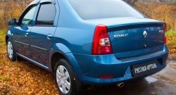 1 339 р. Защитная накладка на задний бампер RA Renault Logan 1 рестайлинг (2010-2016)  с доставкой в г. Тольятти. Увеличить фотографию 3