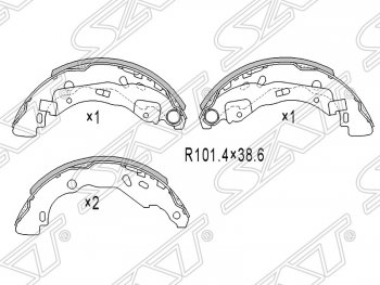 Колодки тормозные задние SAT Renault Logan 2 рестайлинг (2018-2024)