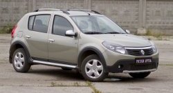 3 099 р. Молдинги дверей RA (узкие, комплект) Renault Sandero (BS) (2009-2014) (Поверхность шагрень)  с доставкой в г. Тольятти. Увеличить фотографию 2