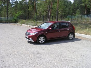 2 099 р. Накладка на передний бампер KART губа Renault Sandero (BS) (2009-2014) (Неокрашенная)  с доставкой в г. Тольятти. Увеличить фотографию 2