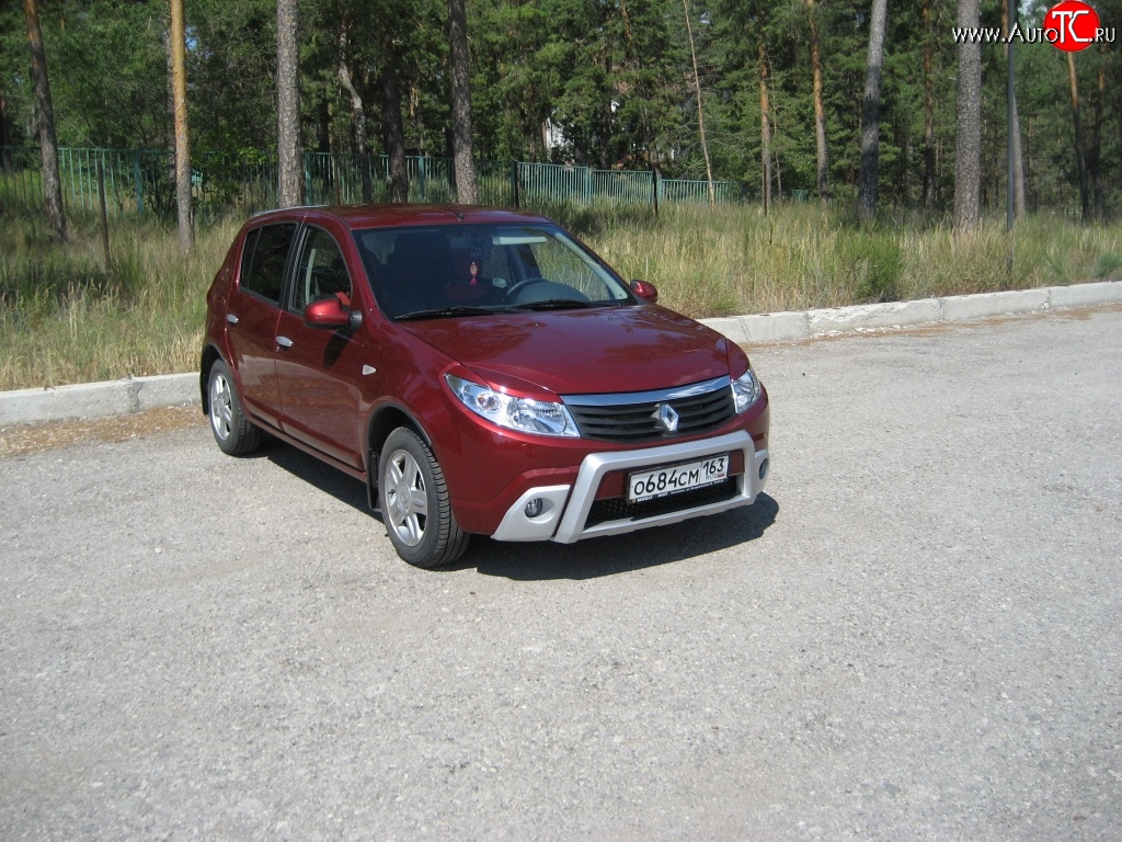 1 549 р. Накладки на противотуманные фары на KART RS Renault Sandero (BS) (2009-2014) (Тисненный пластик)  с доставкой в г. Тольятти