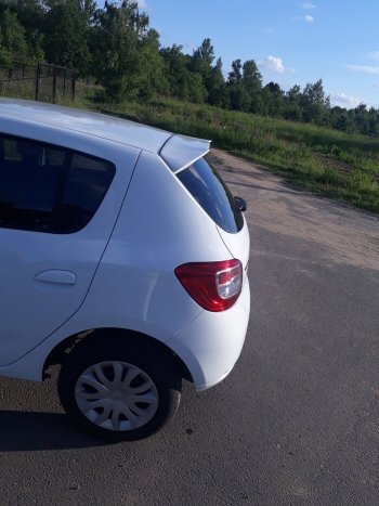 6 499 р. Спойлер INMAX Renault Sandero (B8) дорестайлинг (2014-2018) (неокрашенный)  с доставкой в г. Тольятти. Увеличить фотографию 3