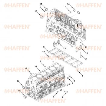 117 999 р. Блок цилиндров (6ISBe, 6ISDe V=6.7) HAFFEN КамАЗ 4308 рестайлинг (2010-2024)  с доставкой в г. Тольятти. Увеличить фотографию 11