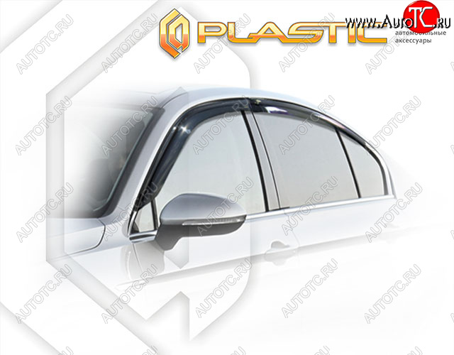 2 269 р. Дефлектора окон CA-Plastic Volkswagen Passat B8 седан дорестайлинг (2015-2019) (Classic полупрозрачный)  с доставкой в г. Тольятти