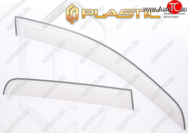 2 199 р. Дефлектора окон CA-Plastic  Renault Symbol  седан (2006-2008) LB 2-ой рестайлинг (Шелкография белая, Без хром. молдинга)  с доставкой в г. Тольятти