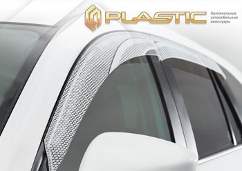 2 399 р. Ветровики дверей CA-Plastic  Volkswagen Passat ( B8,  B8.5) (2015-2025) седан дорестайлинг, седан рестайлинг (Серия Art белая)  с доставкой в г. Тольятти. Увеличить фотографию 2