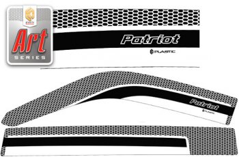 Ветровики дверей CA-Plsastic Уаз (uaz) Патриот (Patriot)  23632 (2014-2025) 23632 1 рестайлинг пикап, 2-ой рестайлинг пикап