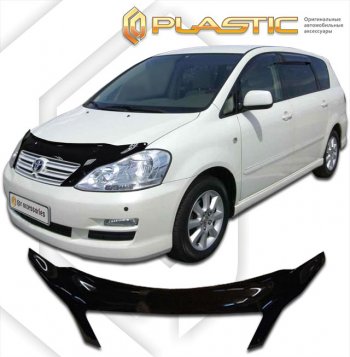 2 699 р. Дефлектор капота CA-Plastic exclusive  Toyota Ipsum  ACM20 (2003-2009) рестайлинг (серия Classic чёрный, Без надписи)  с доставкой в г. Тольятти. Увеличить фотографию 2