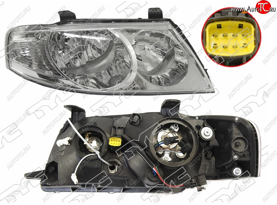 12 649 р. Правая фара (EURO, под электрокорректор) TYC Nissan Almera Classic седан B10 (2006-2013)  с доставкой в г. Тольятти