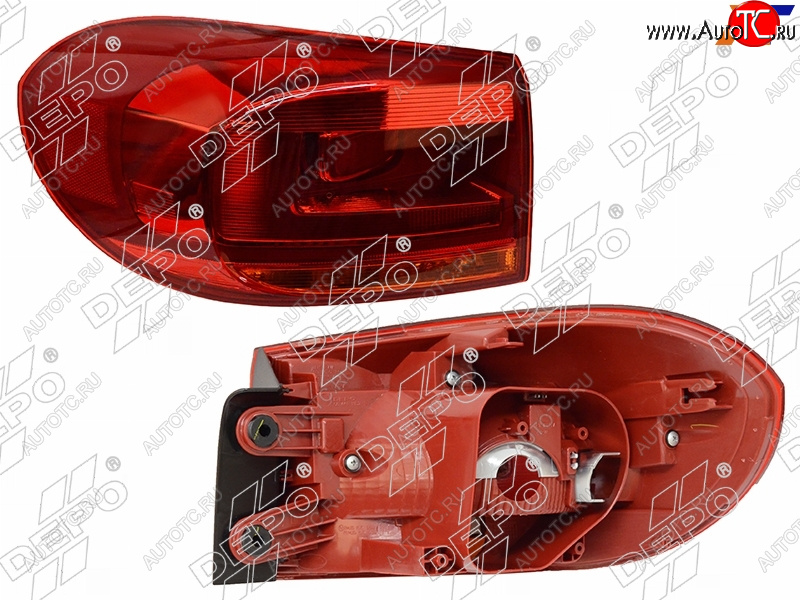 7 699 р. Левый фонарь задний DEPO Volkswagen Tiguan NF рестайлинг (2011-2017)  с доставкой в г. Тольятти