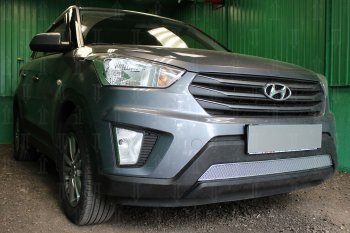 Защитная сетка радиатора в бампер (ячейка 4х10 мм) Стрелка11 Премиум Hyundai Creta GS рестайлинг (2019-2021) ()