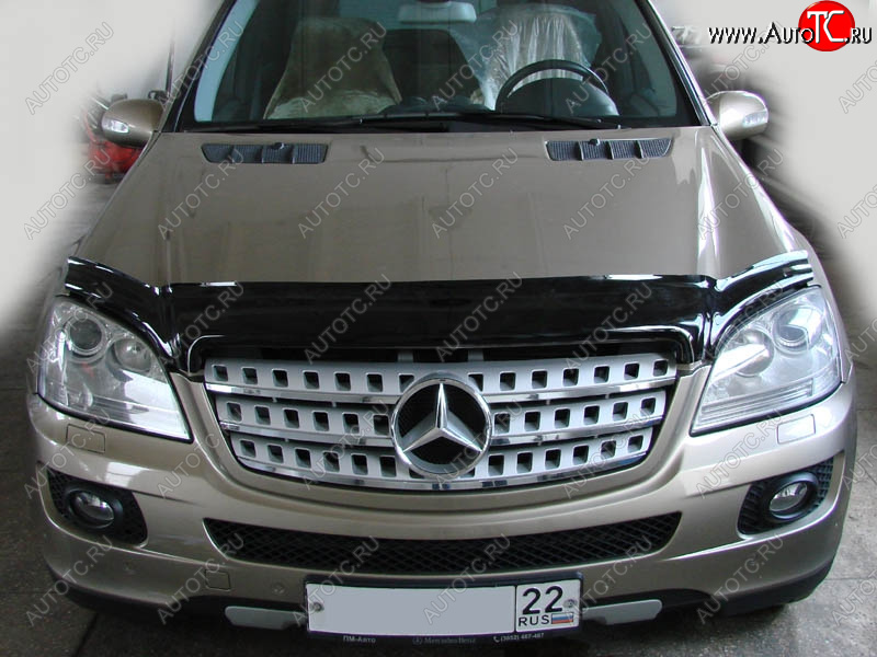 5 079 р. Дефлектор капота SIM Mercedes-Benz ML class W164 дорестайлинг (2005-2008)  с доставкой в г. Тольятти