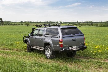 38 949 р. Бампер задний силовой РИФ Ford Ranger дорестайлинг (2006-2009) (С квадратом под фаркоп)  с доставкой в г. Тольятти. Увеличить фотографию 3