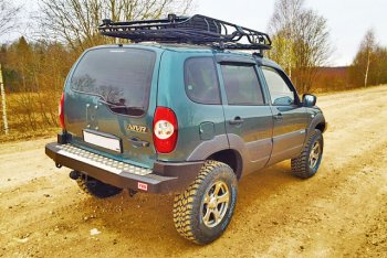 41 999 р. Бампер задний силовой РИФ Chevrolet Niva 2123 рестайлинг (2009-2020) (С квадратом под фаркоп)  с доставкой в г. Тольятти. Увеличить фотографию 4