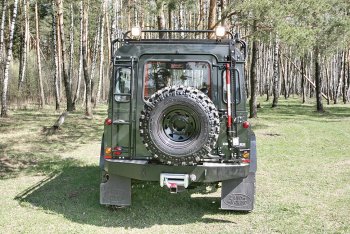 33 999 р. Бампер задний силовой РИФ Land Rover Defender 110 1 L316 рестайлинг 5дв. (2007-2016) (Под лебёдку)  с доставкой в г. Тольятти. Увеличить фотографию 2