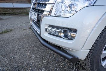 43 999 р. Бампер передний силовой РИФ Mitsubishi Pajero 4 V90 дорестайлинг (2006-2011) (Под площадку для лебёдки RIFPJR-30000 с защитой радиатора)  с доставкой в г. Тольятти. Увеличить фотографию 2