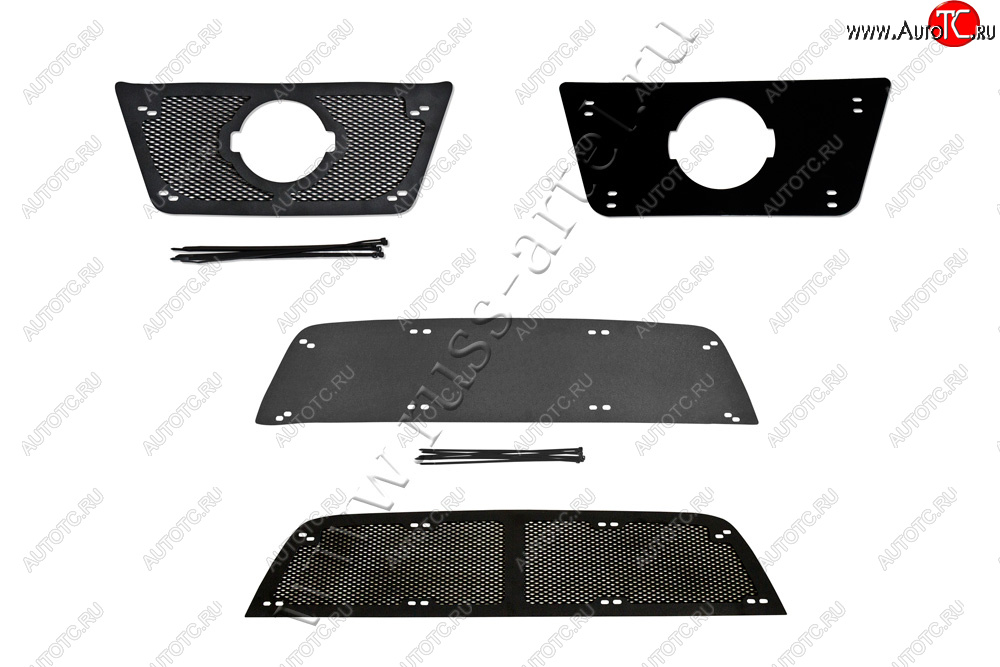 4 549 р. Комплект сетка и зимняя заглушка решетки радиатора и переднего бампера Русская Артель Nissan Terrano D10 дорестайлинг (2013-2016) (Поверхность текстурная)  с доставкой в г. Тольятти