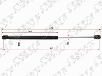 Газовый упор крышки багажника SAT Skoda Fabia Mk1 хэтчбек рестайлинг (2004-2008)