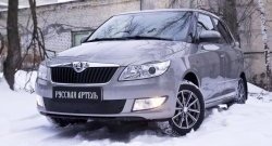 959 р. Зимняя заглушка решетки переднего бампера РА Skoda Fabia Mk2 хэтчбэк рестайлинг (2010-2014)  с доставкой в г. Тольятти. Увеличить фотографию 3