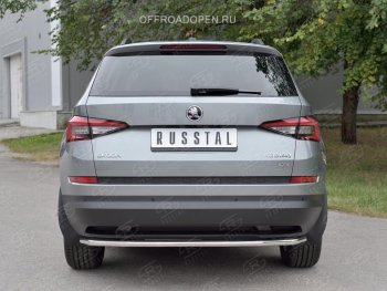 15 749 р. Защита заднего бампера (Ø42 мм, нержавейка) SLITKOFF Skoda Kodiaq NU7 дорестайлинг (2017-2021)  с доставкой в г. Тольятти. Увеличить фотографию 2