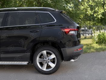 15 249 р. Защита заднего бампера (Ø63 мм, нержавейка) SLITKOFF Skoda Kodiaq NU7 дорестайлинг (2017-2021)  с доставкой в г. Тольятти. Увеличить фотографию 3