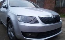 2 569 р. Сетка (для комплектации Ambition, Elegance) на бампер Russtal (черная) Skoda Octavia A7 дорестайлинг лифтбэк (2012-2017)  с доставкой в г. Тольятти. Увеличить фотографию 3