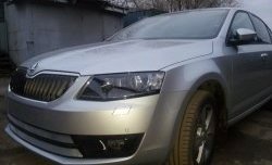 2 699 р. Сетка (для комплектации Ambition, Elegance) на бампер Russtal (хром) Skoda Octavia A7 дорестайлинг лифтбэк (2012-2017)  с доставкой в г. Тольятти. Увеличить фотографию 2