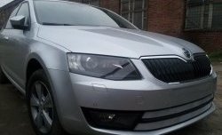 2 699 р. Сетка (для комплектации Ambition, Elegance) на бампер Russtal (хром) Skoda Octavia A7 дорестайлинг лифтбэк (2012-2017)  с доставкой в г. Тольятти. Увеличить фотографию 3