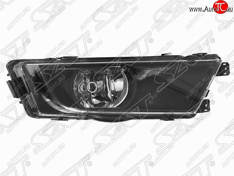 1 669 р. Правая противотуманная фара SAT (черная) Skoda Octavia A7 дорестайлинг лифтбэк (2012-2017)  с доставкой в г. Тольятти