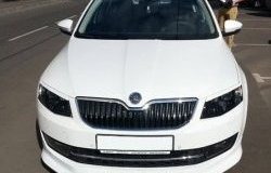 5 999 р. Накладка на передний бампер CT Skoda Octavia A7 дорестайлинг лифтбэк (2012-2017) (Неокрашенная)  с доставкой в г. Тольятти. Увеличить фотографию 2