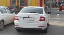 1 799 р. Имитация насадок глушителя на задний бампер Sport  Skoda Octavia  A7 (2012-2017) дорестайлинг лифтбэк, дорестайлинг универсал (Неокрашенная)  с доставкой в г. Тольятти. Увеличить фотографию 4