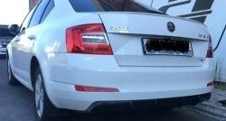 6 199 р. Накладка на задний бампер Rieger Style Skoda Octavia A7 дорестайлинг лифтбэк (2012-2017) (Неокрашенная)  с доставкой в г. Тольятти. Увеличить фотографию 6