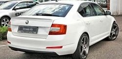 2 949 р. Лип спойлер CT Skoda Octavia A7 дорестайлинг лифтбэк (2012-2017) (Неокрашенный)  с доставкой в г. Тольятти. Увеличить фотографию 2