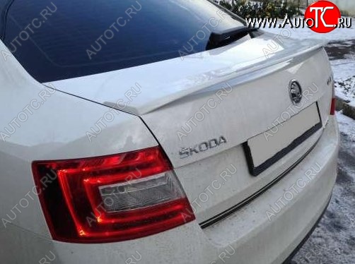 3 699 р. Лип спойлер RS Style Skoda Octavia A7 дорестайлинг лифтбэк (2012-2017) (Неокрашенный)  с доставкой в г. Тольятти