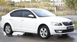 979 р. Зимняя заглушка решетки переднего бампера РА Skoda Octavia A7 рестайлинг универсал (2016-2020)  с доставкой в г. Тольятти. Увеличить фотографию 3