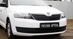 579 р. Реснички на фары RA Skoda Rapid NH3 дорестайлинг лифтбэк (2012-2017) (Неокрашенные)  с доставкой в г. Тольятти. Увеличить фотографию 4