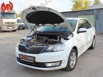 2 969 р. Упор капота MV-Tuning (одинарный) Skoda Rapid NH3 дорестайлинг лифтбэк (2012-2017)  с доставкой в г. Тольятти. Увеличить фотографию 4