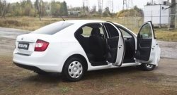 2 149 р. Накладки на порожки автомобиля RA Skoda Rapid NH3 дорестайлинг лифтбэк (2012-2017) (Комплект (передние+задние))  с доставкой в г. Тольятти. Увеличить фотографию 4