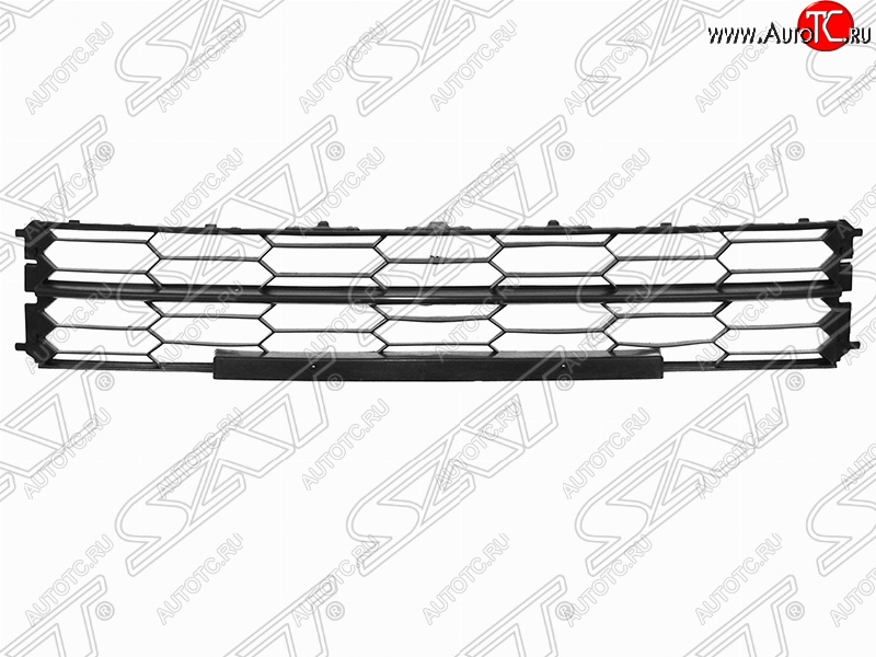 1 439 р. Решетка в передний бампер SAT Skoda Superb (B6) 3T лифтбэк рестайлинг (2013-2015) (черная)  с доставкой в г. Тольятти