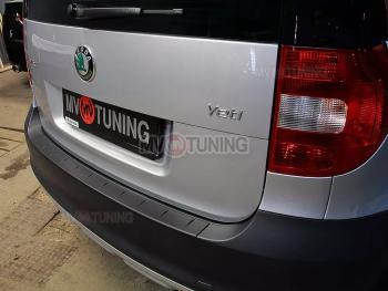 1 379 р. Защитная накладка на задний бампер MV-Tuning  Skoda Yeti (2009-2013) (Текстурная поверхность)  с доставкой в г. Тольятти. Увеличить фотографию 2