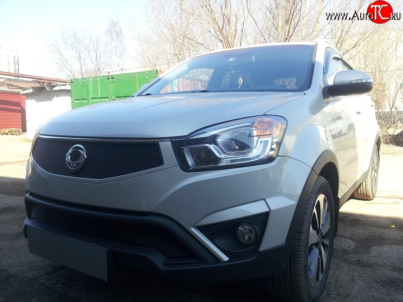 2 099 р. Нижняя сетка на бампер Russtal (черная) SSANGYONG Actyon рестайлинг (2013-2021)  с доставкой в г. Тольятти