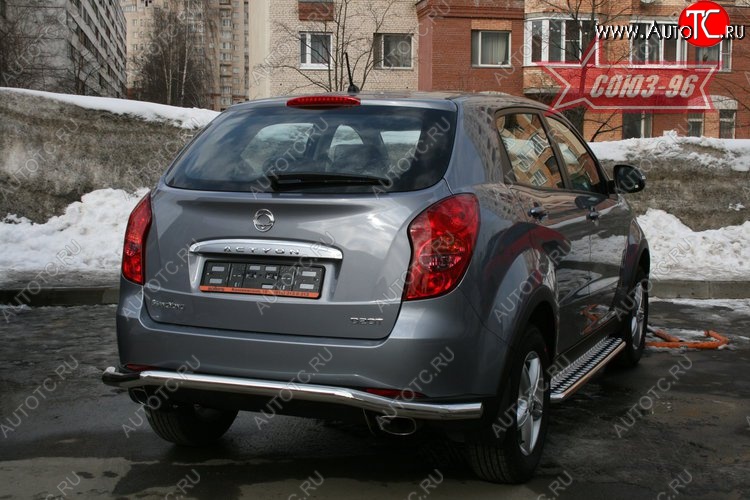 12 194 р. Защита заднего бампера (d60) волна Souz-96 SSANGYONG Actyon дорестайлинг (2010-2013)  с доставкой в г. Тольятти