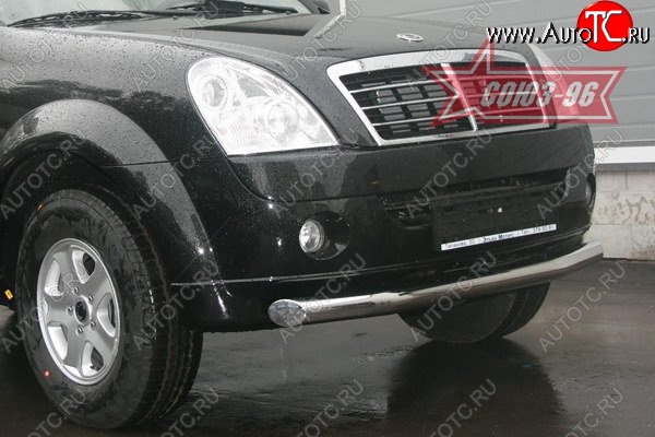 12 239 р. Защита переднего бампера одинарная Souz-96 (d76) SSANGYONG Rexton Y250 (2006-2012)  с доставкой в г. Тольятти