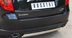 16 849 р. Защита заднего бампера (Ø75x42 мм, нержавейка) Russtal SSANGYONG Actyon дорестайлинг (2010-2013)  с доставкой в г. Тольятти. Увеличить фотографию 2