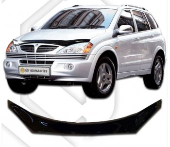 Дефлектор капота (exclusive ) CA-Plastiс SSANGYONG (Ссан) Kyron (Кайрон) (2005-2016) дорестайлинг, рестайлинг