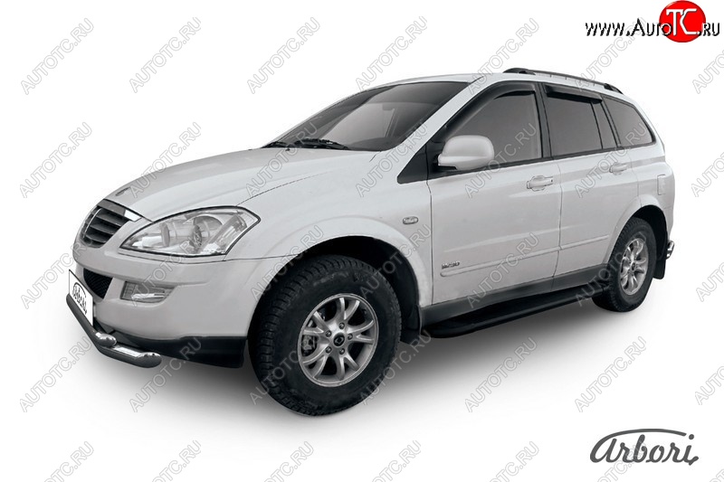 11 609 р. Порожки для ног Arbori Optima Black SSANGYONG Kyron рестайлинг (2007-2016)  с доставкой в г. Тольятти