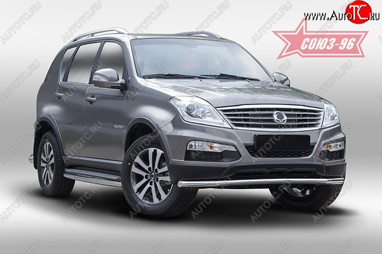 12 914 р. Защита переднего бампера одинарная Souz-96 (d60). SSANGYONG Rexton Y290 (2012-2017)  с доставкой в г. Тольятти