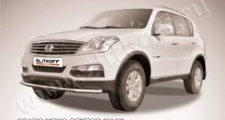 Одинарная защита переднего бампера диаметром 57 мм Slitkoff SSANGYONG Rexton Y290 (2012-2017)