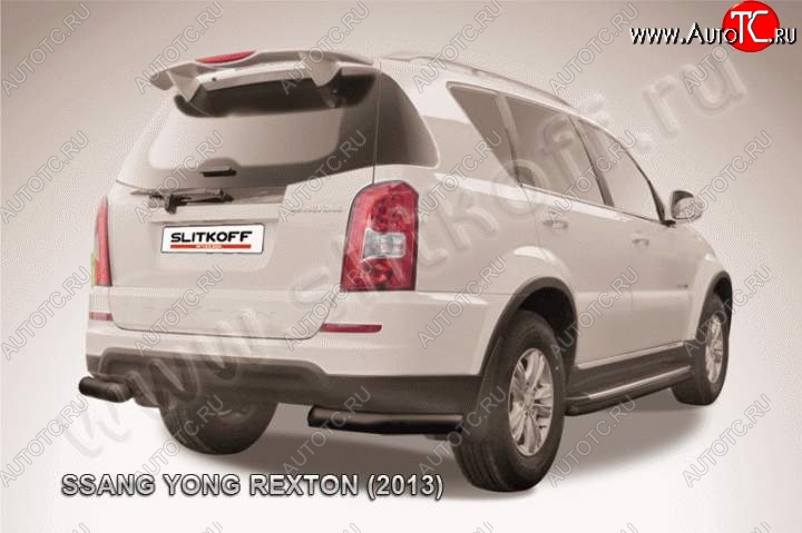 7 199 р. Уголки d76 SSANGYONG Rexton Y290 (2012-2017) (Цвет: серебристый)  с доставкой в г. Тольятти